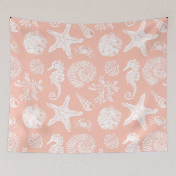 Item preview, Vintage White Washed Sea Life in Coral  designed and sold by PD-Coastal.