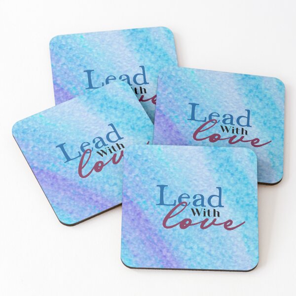 Item preview, lead with love, human made digital text art designed and sold by GiSilver.