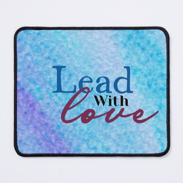 Item preview, lead with love, human made digital text art designed and sold by GiSilver.