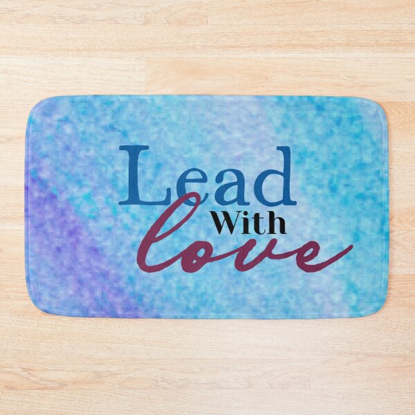 Item preview, lead with love, human made digital text art designed and sold by GiSilver.