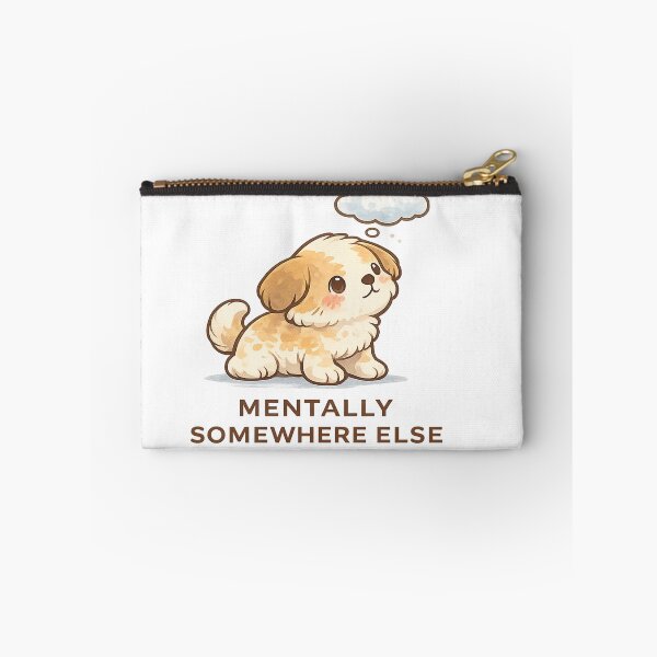 Item preview, Mentally Somewhere Else Cute Dog Minimal Kawaii T-Shirt Design designed and sold by Cute-Corne.