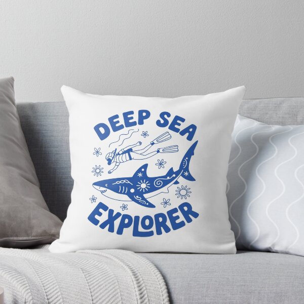 Item preview, Deep Sea Explorer Retro Shark Marine Conservation Scuba Diver designed and sold by gunaone-design.