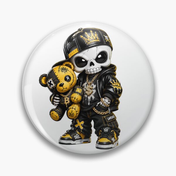 Item preview, Hip Hop Skeleton Bear Chibi Skull Teddy Bear designed and sold by jimbo7664.