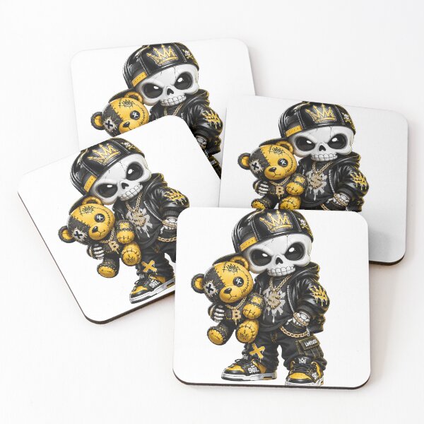 Item preview, Hip Hop Skeleton Bear Chibi Skull Teddy Bear designed and sold by jimbo7664.