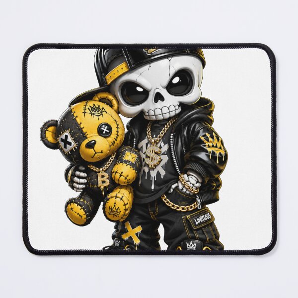 Item preview, Hip Hop Skeleton Bear Chibi Skull Teddy Bear designed and sold by jimbo7664.