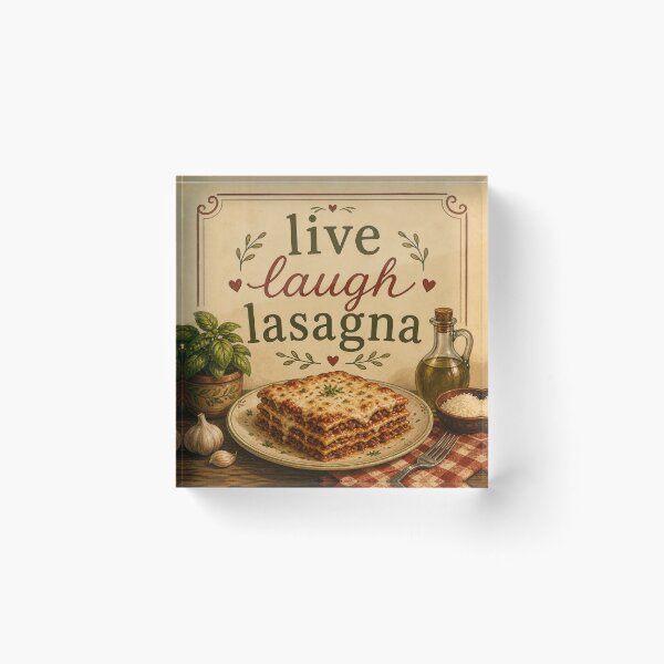 Item preview, Live Laugh Lasagna Shirt | Funny Italian Food Graphic Tee designed and sold by SleepyLlamaClothes.