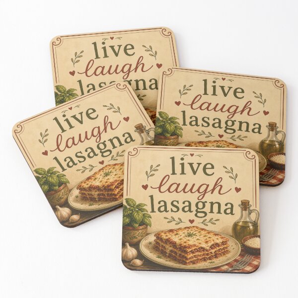 Item preview, Live Laugh Lasagna Shirt | Funny Italian Food Graphic Tee designed and sold by SleepyLlamaClothes.