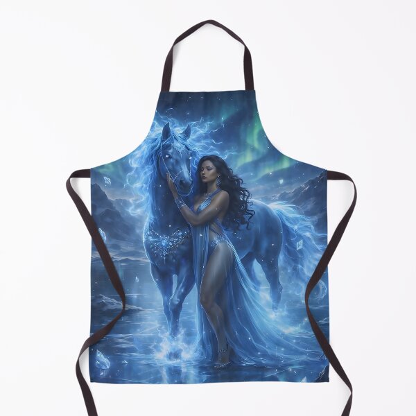 Item preview, Boreal Aurora Goddess of Ice and Her Frost Steed designed and sold by ©-G3'SS-IRM.