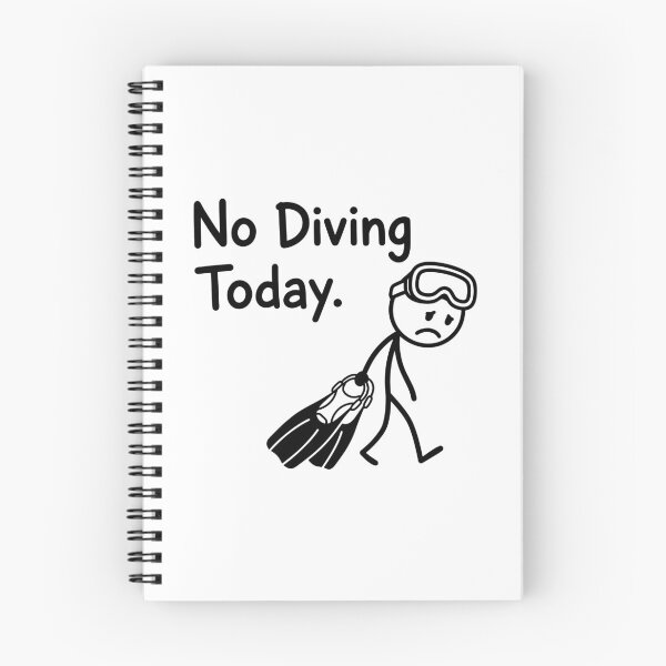 Item preview, No Diving Today Diver - Funny Sad Stick Figure Meme designed and sold by gunaone-design.