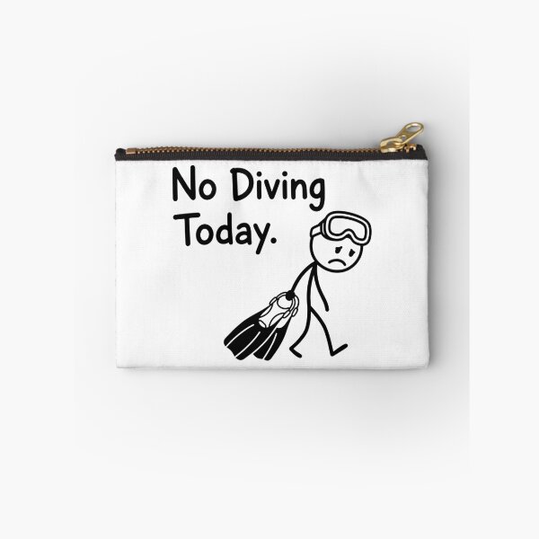 Item preview, No Diving Today Diver - Funny Sad Stick Figure Meme designed and sold by gunaone-design.
