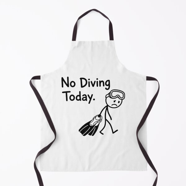 Item preview, No Diving Today Diver - Funny Sad Stick Figure Meme designed and sold by gunaone-design.