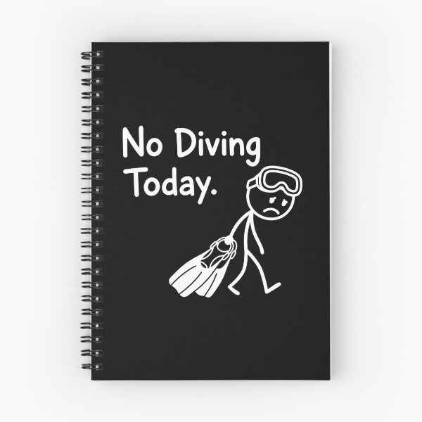Item preview, No Diving Today Diver - Funny Sad Stickman Scuba Diving Meme designed and sold by gunaone-design.