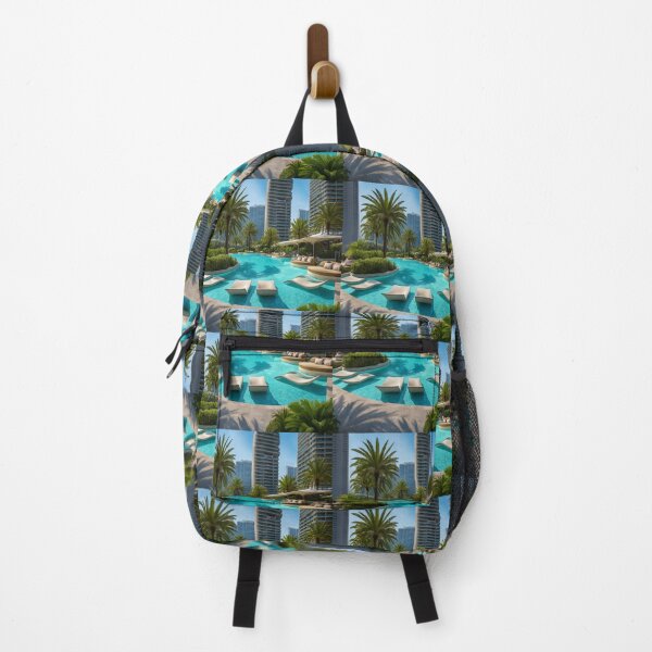 Item preview, Tropical Urban Oasis -Futuristic Resort Architecture designed and sold by NeonSketch Lab.