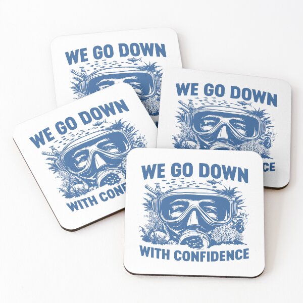 Item preview, We Go Down With Confidence Funny Deep Sea Diver designed and sold by gunaone-design.