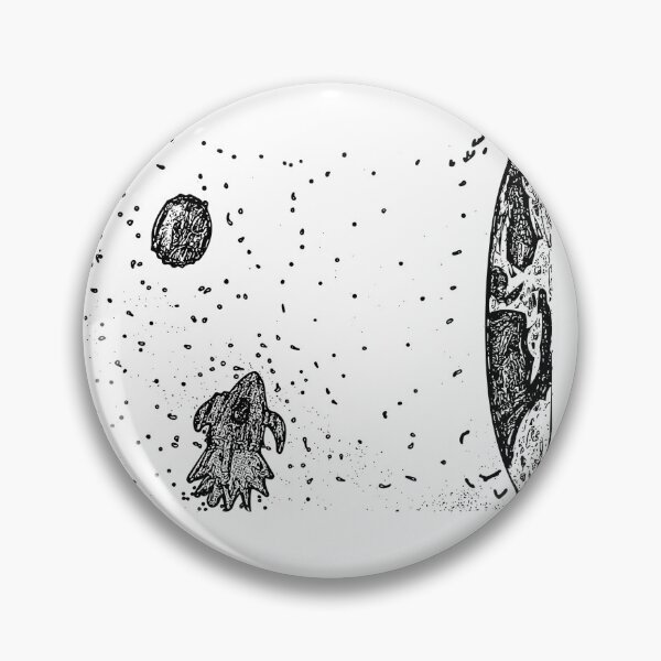 Item preview, Moonshot Adventures: Hand-Drawn Space Sticker - World & Rocket Art designed and sold by vebruner.