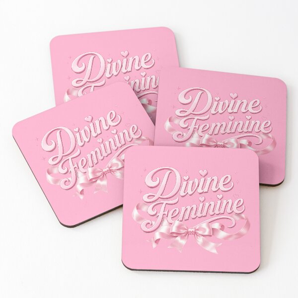 Item preview, Divine Feminine Coquette Pink Bow Aesthetic Typography Design designed and sold by TheStephanieRome.