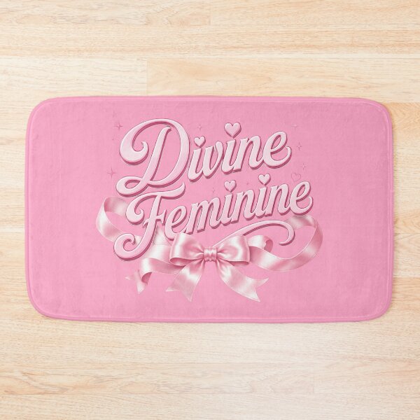 Item preview, Divine Feminine Coquette Pink Bow Aesthetic Typography Design designed and sold by TheStephanieRome.