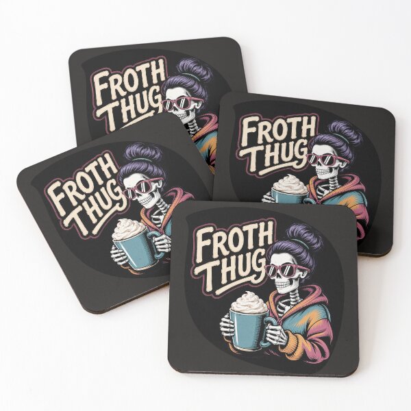 Item preview, Funny Skeleton Coffee Mom Froth Thug Sarcastic designed and sold by tamdevo1.
