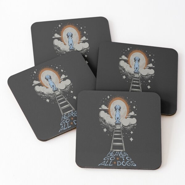 Item preview, Heaven’s Ladder for Dogs – Surreal Blue Dog Journey designed and sold by zoliartdesign.