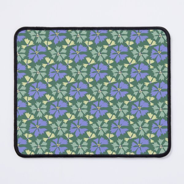 Item preview, mosaic blu flowers green designed and sold by RhoQA.
