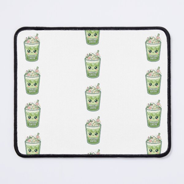 Item preview, Matcha Latte Kawaii with Flowers - Sticker Aesthetic Style designed and sold by AidaAviles.