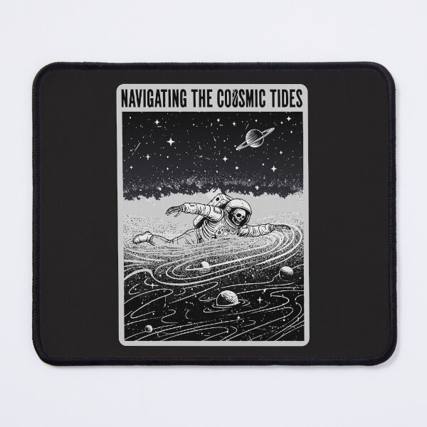 Item preview, "Navigating The Cosmic Tides" Trippy Astronaut Space Poster Art designed and sold by Cipher & Soul.