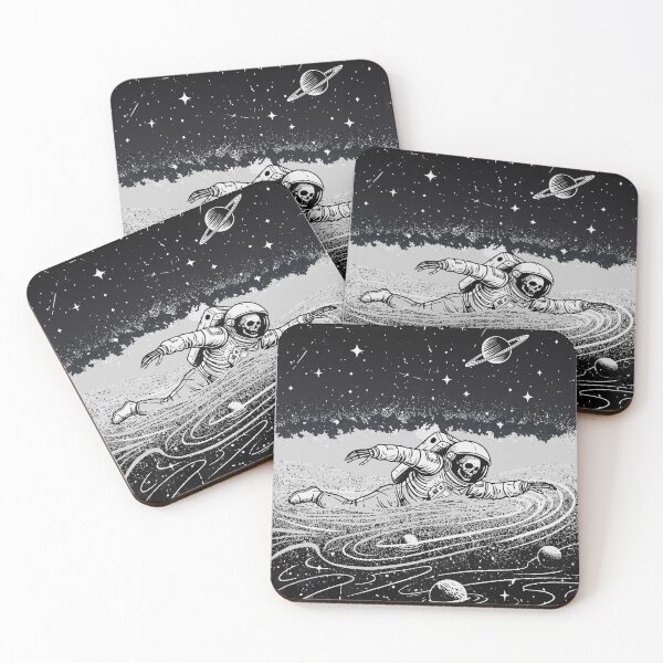 Item preview, "Navigating The Cosmic Tides" Trippy Astronaut Space Poster Art designed and sold by Cipher & Soul.