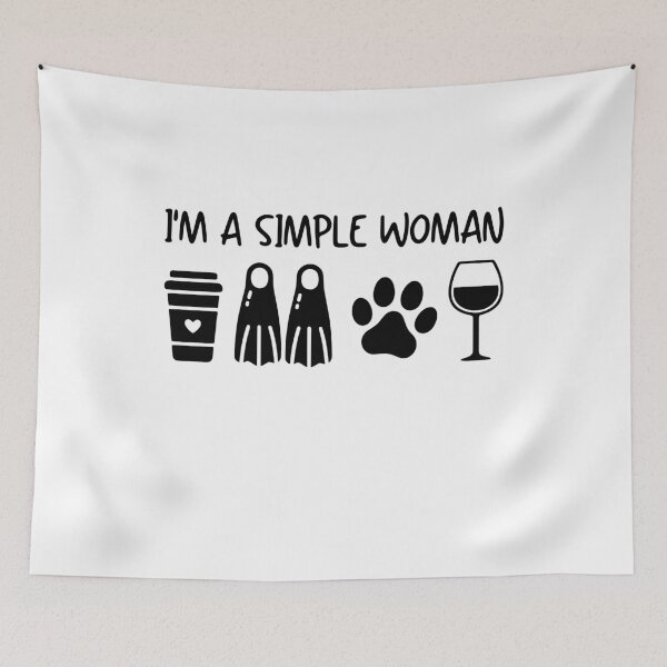 Item preview, Women Scuba Diving Coffee Dog Wine - I'm A Simple Woman designed and sold by gunaone-design.
