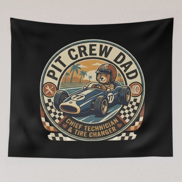 Item preview, Pit Crew Dad Chief Technician Funny Racing Father's Day designed and sold by Basma Designs | Funny Shirts, Stickers & Mugs.