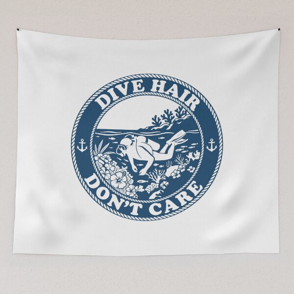 Item preview, Dive Hair Don't Care Funny Scuba Diving Meme designed and sold by gunaone-design.
