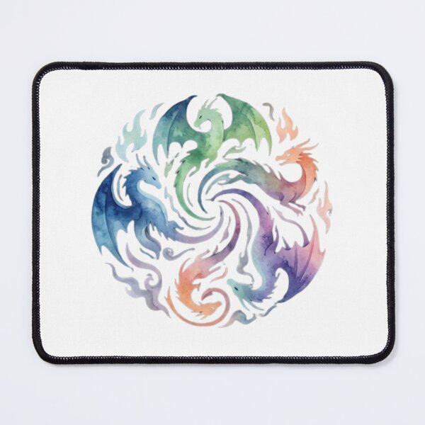 Item preview, Rainbow Dragon Circle Fantasy T-Shirt designed and sold by veloraastudio.