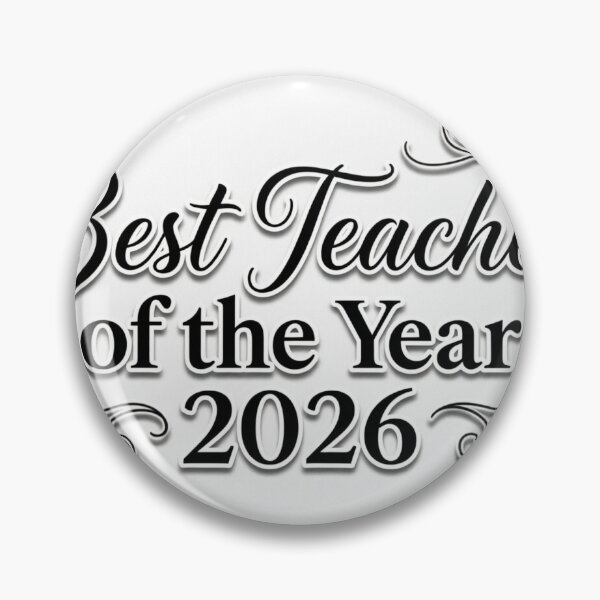 Item preview, Best Teacher of the Year 2026 - Elegant Cursive Script with Apple Design** designed and sold by Petringo.