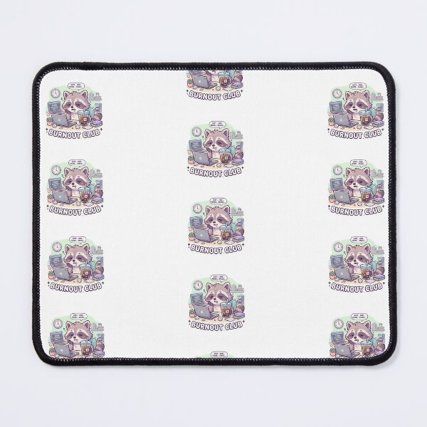 Item preview, Exhausted Raccoon Burnout Club - Pastel Office Humor designed and sold by AidaAviles.