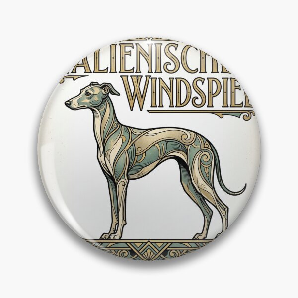 Item preview, Italienisches Windspiel Vintage Italian Greyhound Art designed and sold by DuckOddity.