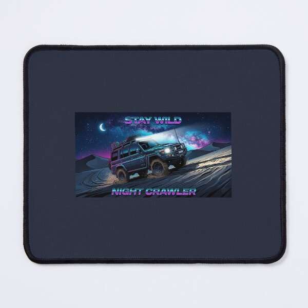 Item preview, Night Crawler 4x4 Offroad - Retro Synthwave Toyota Land Cruiser Night Adventure designed and sold by MudAndComic.
