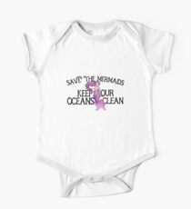 Rette die Meerjungfrauen, halte unsere Ozeane sauber Baby Body Kurzarm