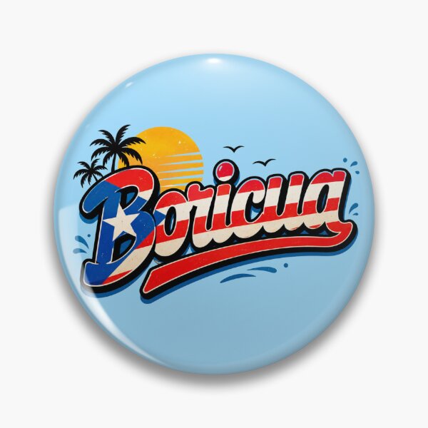 Item preview, Boricua Puerto Rico Flag Retro Sunset Typography Design designed and sold by TheStephanieRome.