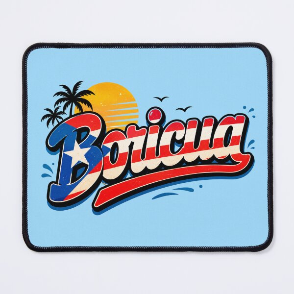 Item preview, Boricua Puerto Rico Flag Retro Sunset Typography Design designed and sold by TheStephanieRome.