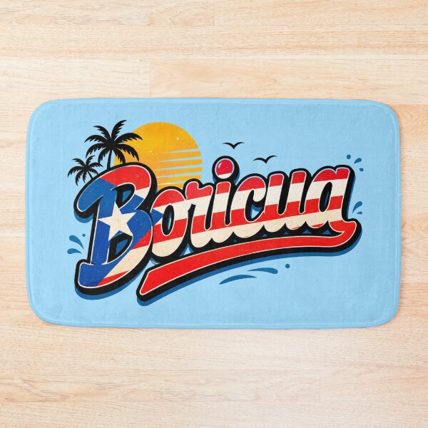Item preview, Boricua Puerto Rico Flag Retro Sunset Typography Design designed and sold by TheStephanieRome.