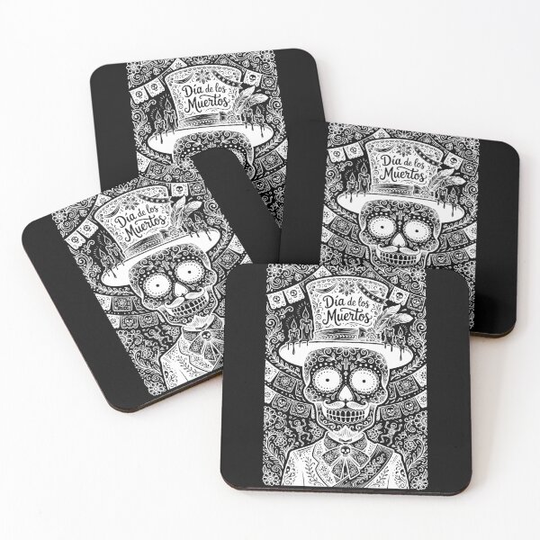 Item preview, Dia de los Muertos Elegant Sugar Skull Gentleman - White designed and sold by Skulls & Calaveras.