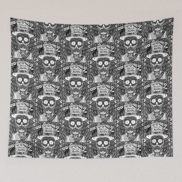 Item preview, Dia de los Muertos Elegant Sugar Skull Gentleman - White designed and sold by Skulls & Calaveras.
