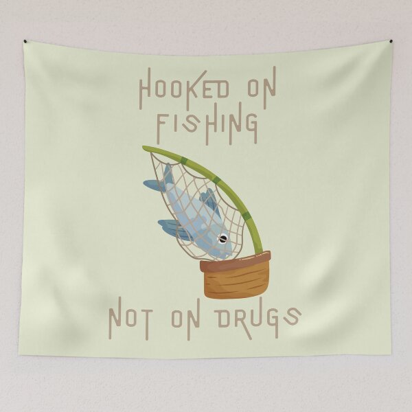 Item preview, Hooked On Fishing Not On Drugs Funny Fishing T-Shirt designed and sold by WearFine.