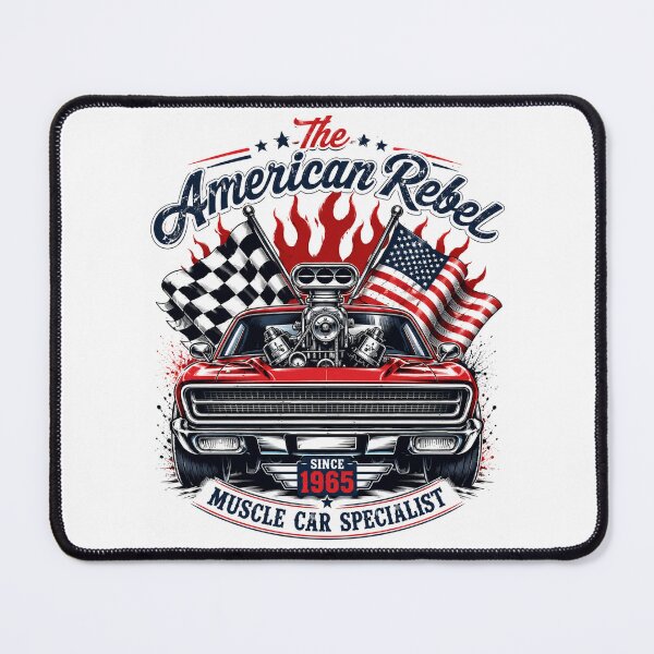 Item preview, The American Rebel Muscle Car – Vintage Hot Rod Racing Design designed and sold by allin14fun.