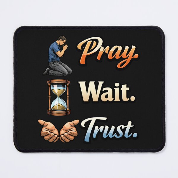 Item preview, Pray Wait Trust Christian Spiritual Faith designed and sold by Tsugraf Designs.