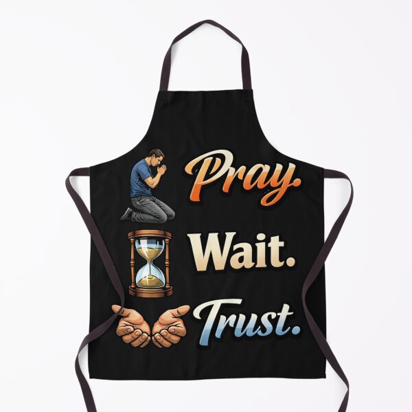 Item preview, Pray Wait Trust Christian Spiritual Faith designed and sold by Tsugraf Designs.