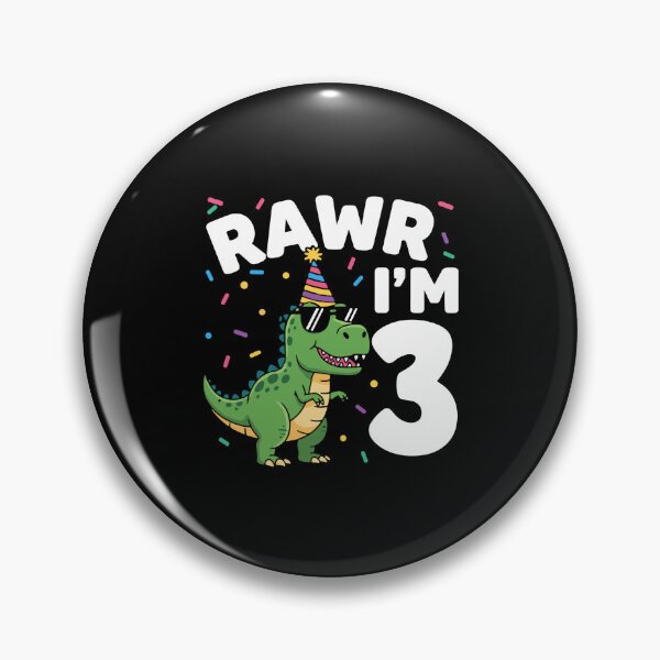 Item preview, Three Rawr I Am 3 Years Old T Rex designed and sold by PopStars1993.