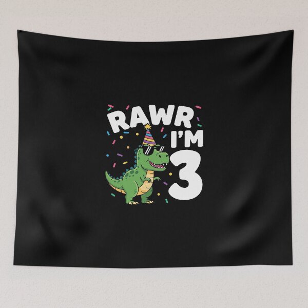 Item preview, Three Rawr I Am 3 Years Old T Rex designed and sold by PopStars1993.