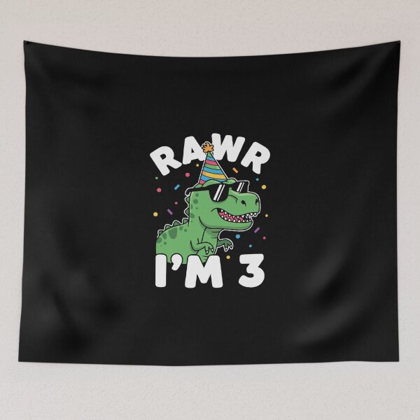 Item preview, Rawr I Am 3 Years Old T Rex Dinosaur designed and sold by PopStars1993.
