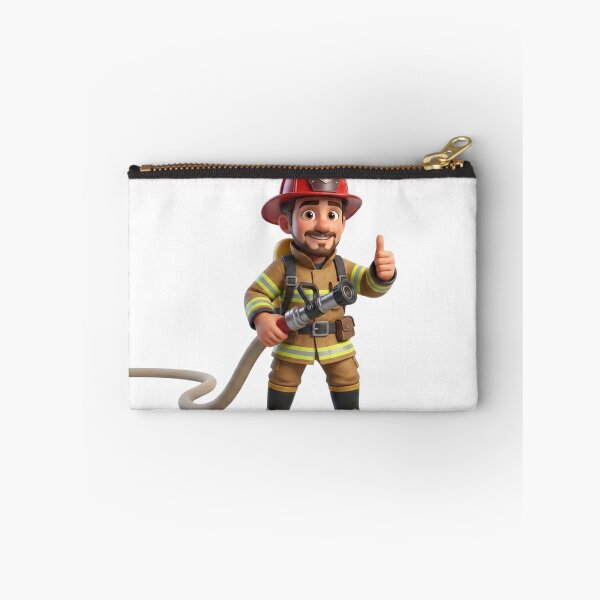 Item preview, Brave Firefighter Cartoon - Hero Profession Art designed and sold by drioArt.