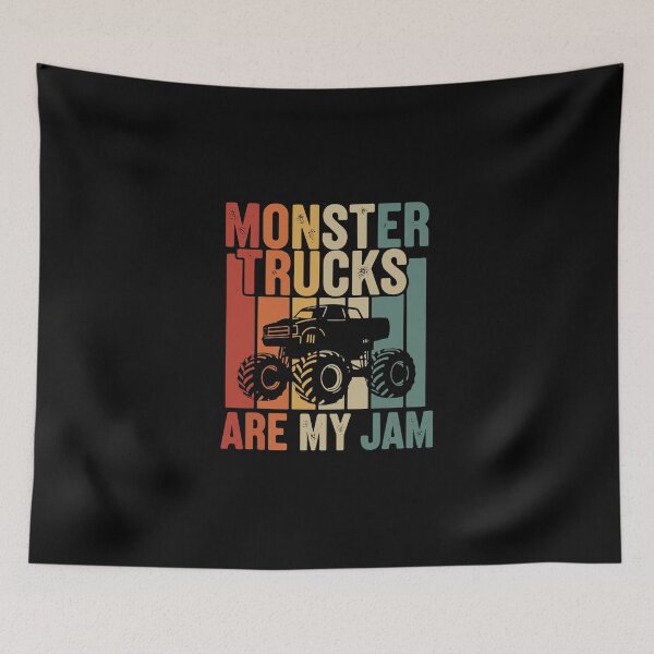 Item preview, Retro 80s Monster Trucks Are My Jam designed and sold by PopStars1993.